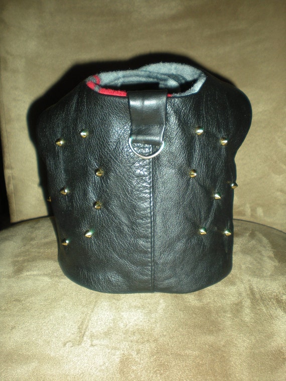 genuine black leather studded dog harness vest by couturebychloe
