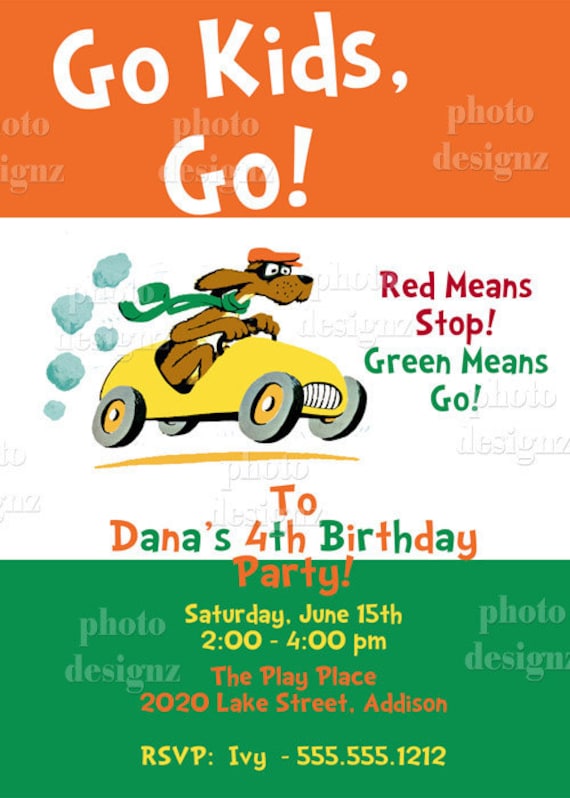 Go Dog Go Birthday Invitations 8