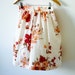 Vintage inspired floral skirt - Red magnolia