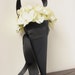 Small Black Fabric Flower Girl Cone. CONE ONLY.
