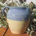 Cottage Style Pitcher 30% OFF SALE Handmade Pottery Country Jug Blue Sky Cream
