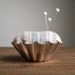 Tartlet Tin Pincushion - Rustic Blue and Cream Scandinavian Stripes