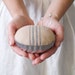Jello Mold Pincushion - Rustic Cotton Blue Stripe