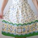 Vintage Apron - Home Sweet Home, Printed Cotton - 1950s Half Apron