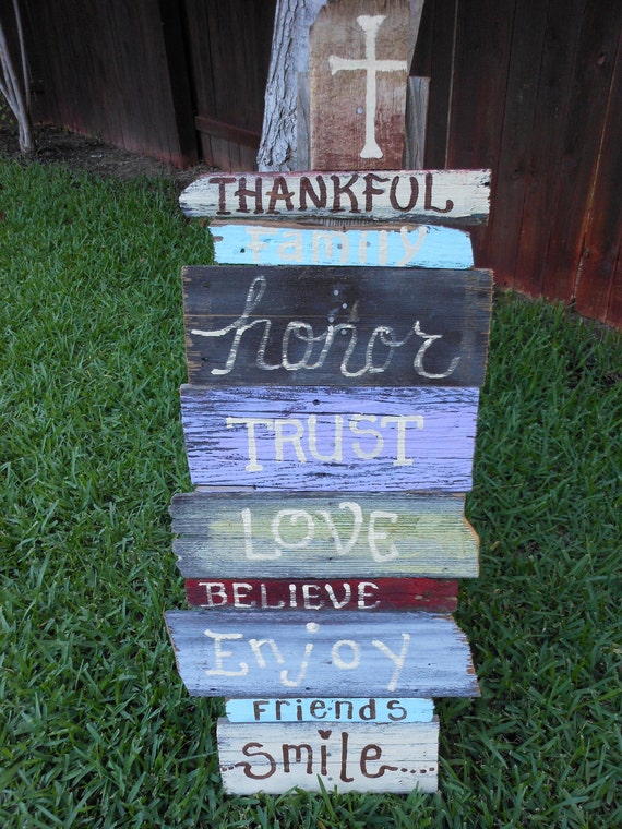 Items similar to 9 Signs handpainted custom made for you on reclaimed