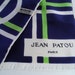JEAN PATOU of Paris Abstract Geometric Long Silk Scarf Vintage 60s