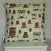 RESERVED FOR JOAN Chevron Hoot Cushion/Pillow Cover 18" (46 cm)