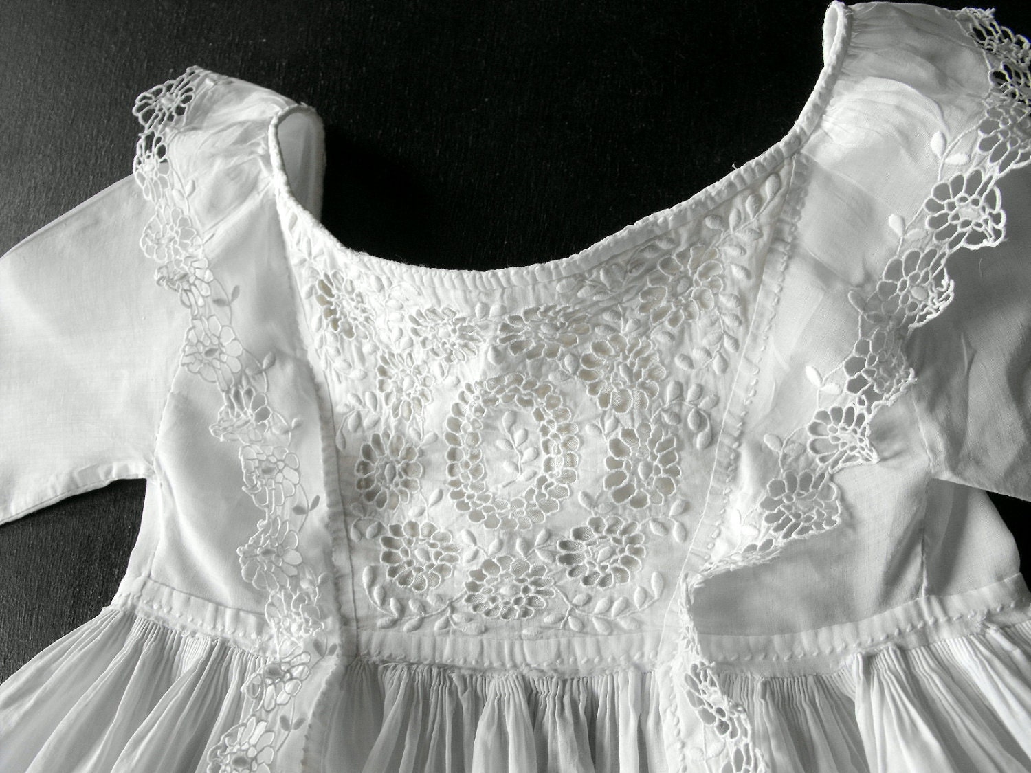 Christening Gown Vintage English w/ fine Handworked