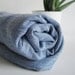 Turkish BATH Towel Handwoven Peshtemal - LINEN - Denim Blue