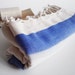 Turkish BATH Towel Peshtemal - LINEN - Parliament Blue