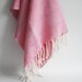 Shipping with FedEx - Turkish BATH Towel Handwoven Peshtemal - Linen - Candy-Pink