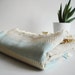 Bathstyle Turkish BATH Towel Peshtemal - LINEN - Blue Striped