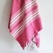 Turkish BATH Towel - Classic Peshtemal - Pink