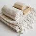 SET - Turkish BATH Towel Peshtemal and Peshkir Set - SOFT Bamboo and Cotton