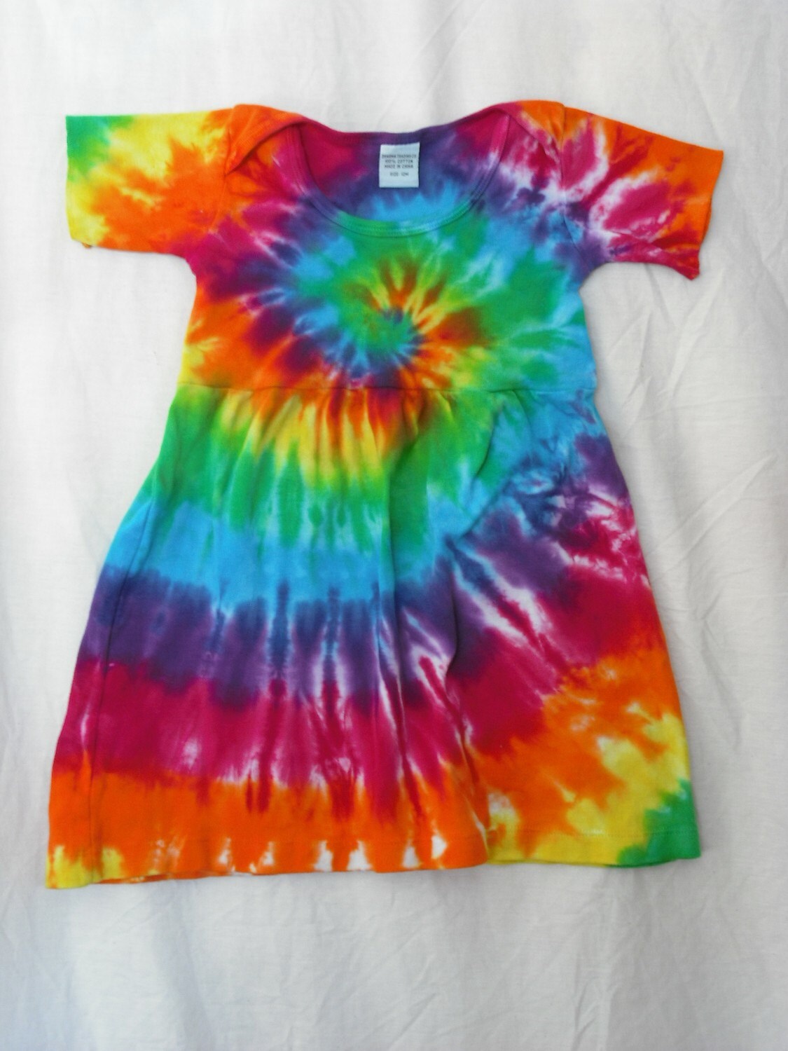 Tie dye infant to toddler dress