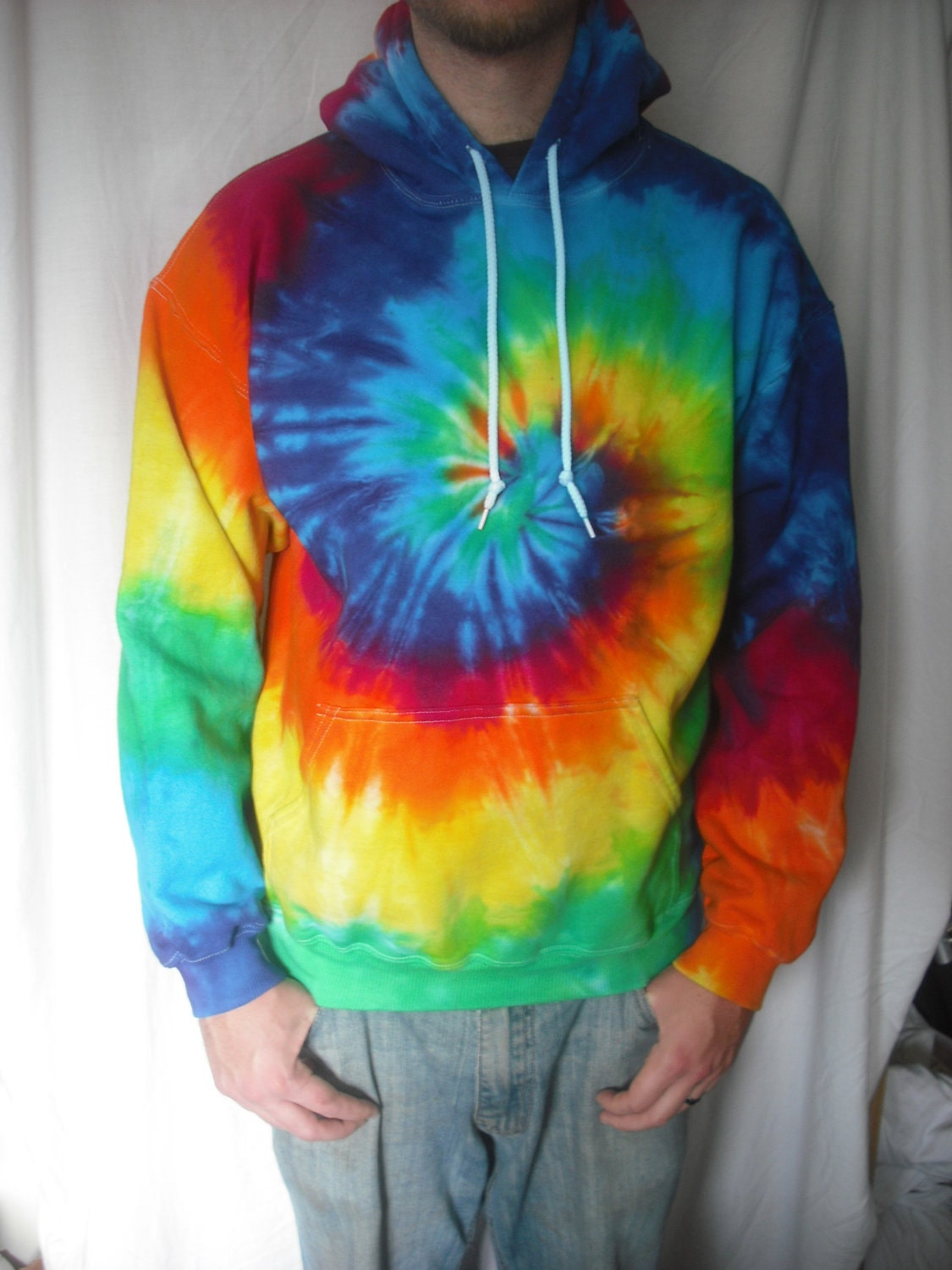 Tie Dye Hoodie Classic Spiral sizes Small through 3XL