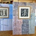 4 Letter "J" Notecards Collage, Recycled Paper Materials- - Each One of a Kind