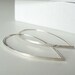 Flat Front Sterling Silver Hoop Earrings, Large Teardrop Hoops