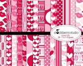 Love You Digital Scrapbooking Paper Pack - Valentine's Day Il_170x135