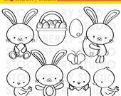 Easter Digital Stamp Personal and Commerical Use Clipart Set Il_170x135
