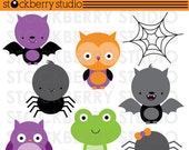 Halloween Creatures Silhouettes Personal and Commerical Use Clipart Set - INSTANT DOWNLOAD Il_170x135