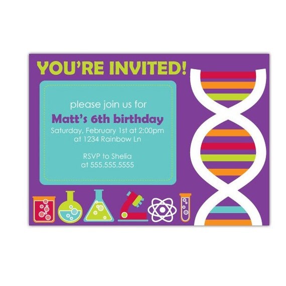 Science Birthday Invitation Printable Il_570xn