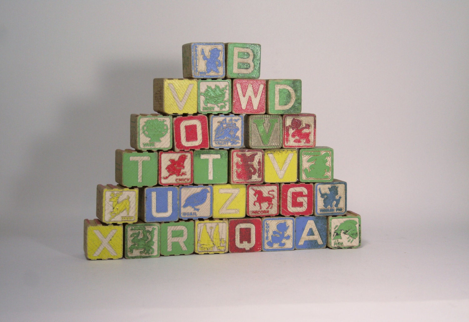 Playskool Wooden Alphabet Blocks Set of 32