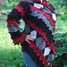 goblin blackjack kimono wrap sweater, recycled, vegan, black red white grey