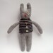 rabbit doll, bunny rabbit woolly toy