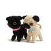 Crochet pug dog pattern pdf, miniature animal crochet instructions, amigurumi dog