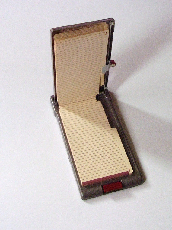 Retro 1920s Metal Flip Top Address Book