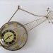 Vintage Wall Clock Guitar Banjo Electric United Gold