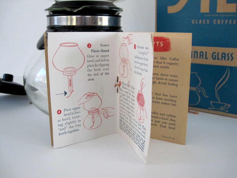 Vintage Coffee Maker Silex Pyrex Glass Vacuum Pot New