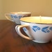 Lavender Vanilla essential oil soy aromatherapy candle, fine china tea cups, gift, feminine, shabby chic