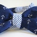Seersucker and Anchors Bow Tie