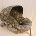 Avairy with Charcoal minky- baby Boy Infant car seat cover- Custom Order Always comes with Free Strap Covers
