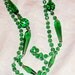 1920's Flapper Necklace "Midnight in Paris" Absinthe Green Glass