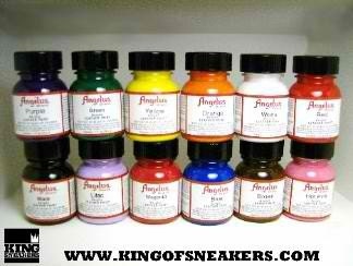 angelus acrylic leather paint set