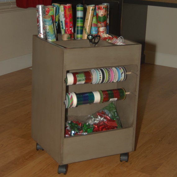 Items similar to Wrapping Cart wrapping paper / gift wrap organizer