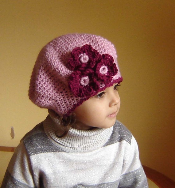 beret pattern crochet for toddler Crochet sizes No Hat Baby Pink PATTERN 083 Child toddler All Beret