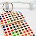 Business Card Case Keychain / Rainbow Polka Dot