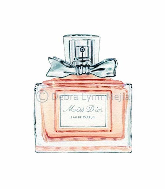 Miss Dior Perfume Bottle Print by debralynnmejia on Etsy