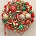 Vintage Ornament Wreath SANTA'S GREETING with storage bag