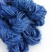 Beautiful Kings Blue handspun banana fiber yarn. Unique artisan supplies. Fiber art projects. Knitting, crochet, wall hangings.