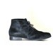 Minimal Modern Black Pony Hair Lace up Ankle Boots / Mens 9.5