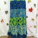 SMALL/MED Turquoise, Blue, and Green Hippie Skirt
