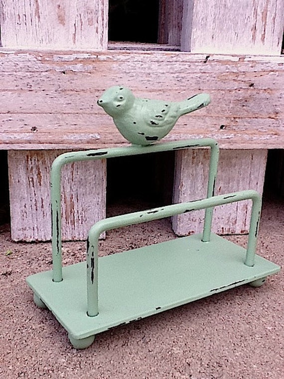 Items similar to Business Card Holder With Bird Decor Vintage