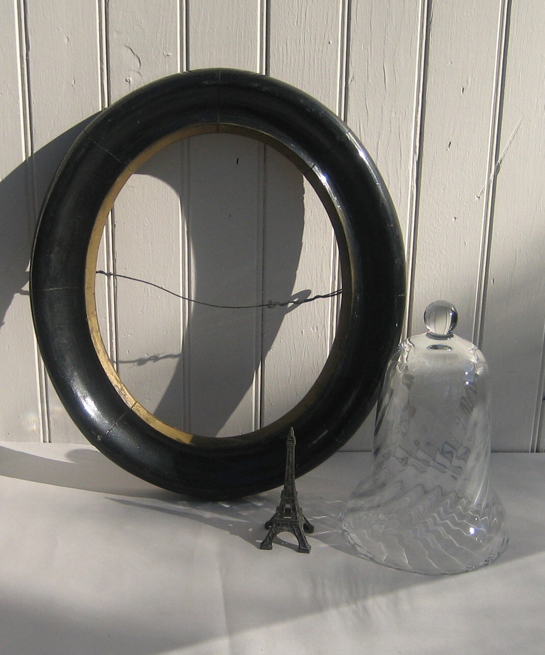 Antique Wooden Oval Picture Frame Wall Hanging