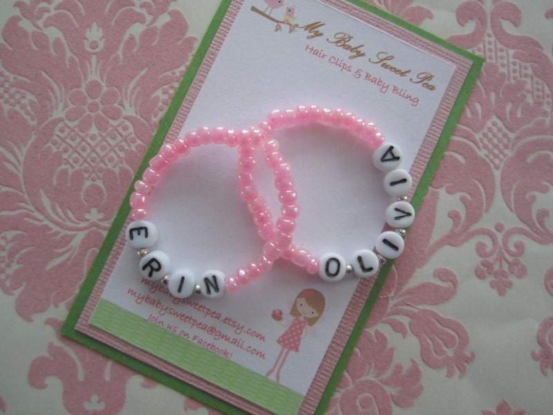 Newborn bracelets infant bracelets twin bracelets Id