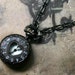 Gothic Necklace - Heart Pocket Watch in Gunmetal
